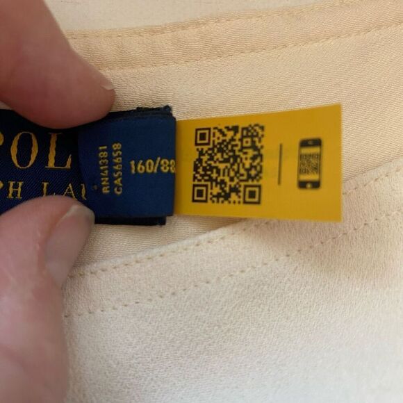 NWT Polo Ralph Lauren Midi Dress Cream White Faux Wrap Women 4 Classy Designer - Picture 9 of 17